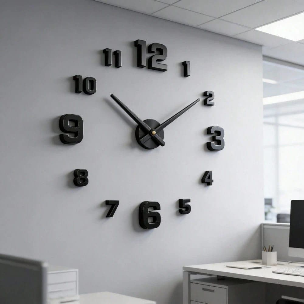 L058SNModern 3D/2D DIY Large Acrylic Mirror Wall Clock