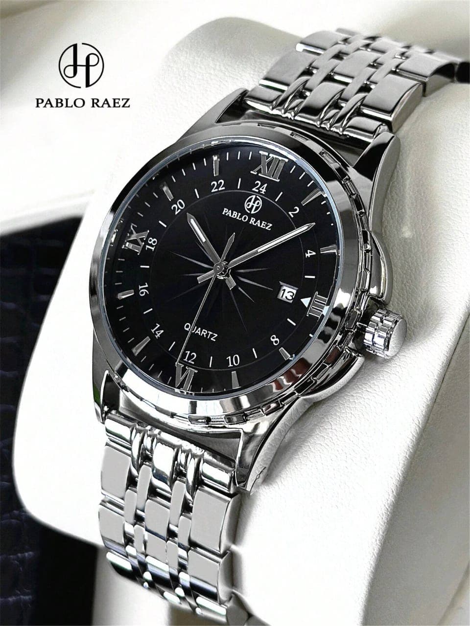 L099SN Pablo Raez Men's Vintage Stainless Steel Quartz Watch