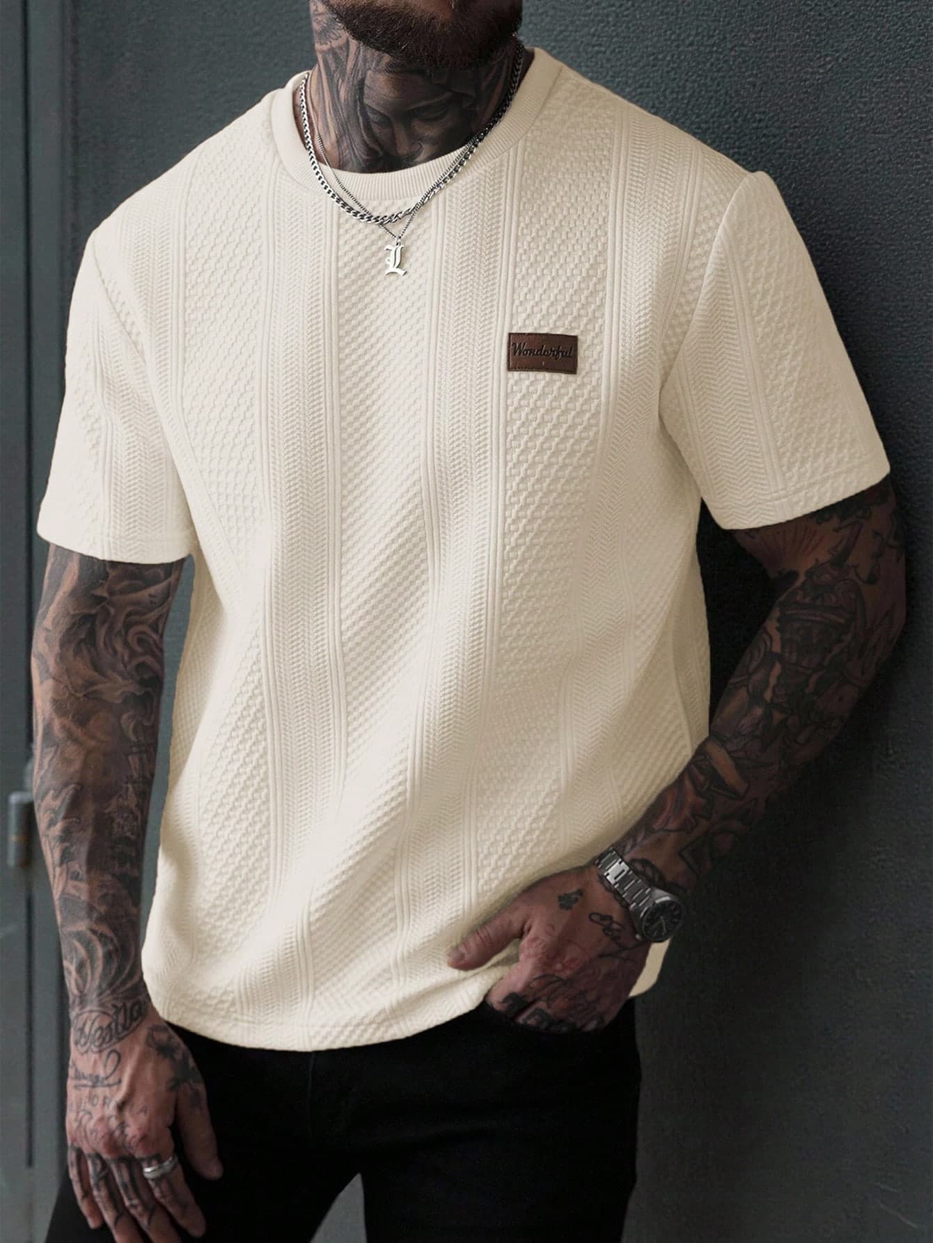 EGENSIO Men's Round Neck Casual Short Sleeve Loose T-Shirt For Summer