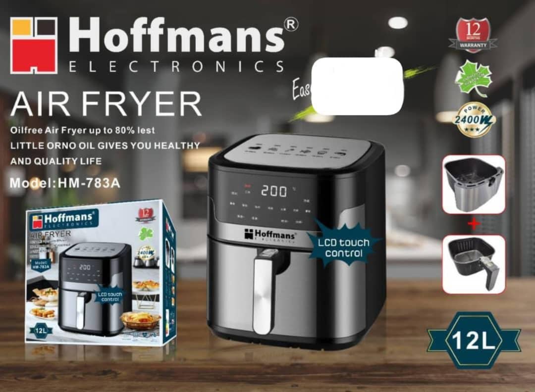 Hoffmans Airfryer HM 783A – 2400W | 12L 🔥🍗