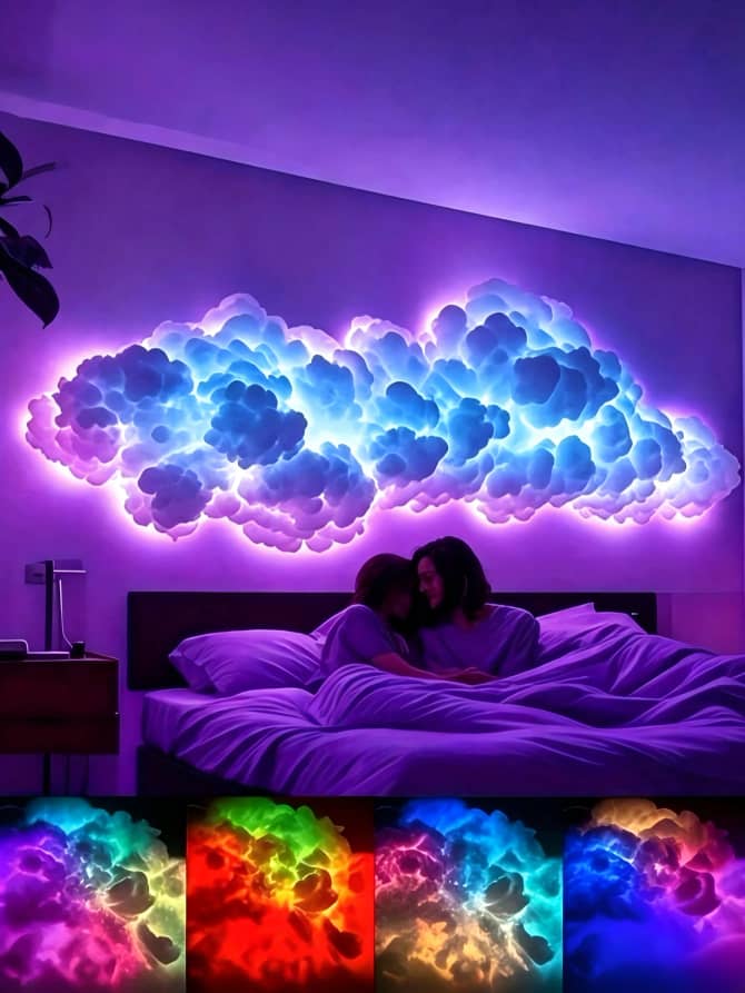 E036SN 3D Lightning Cloud LED Projector Light (2m)