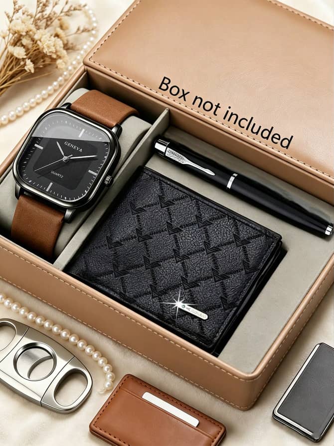 L020SN 3-Piece Men's Business Watch Gift Set