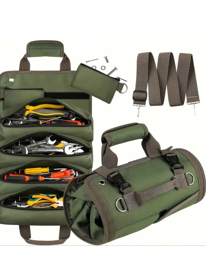 CRILANO Heavy-Duty Roll-Up Tool Bag (Black L026SN