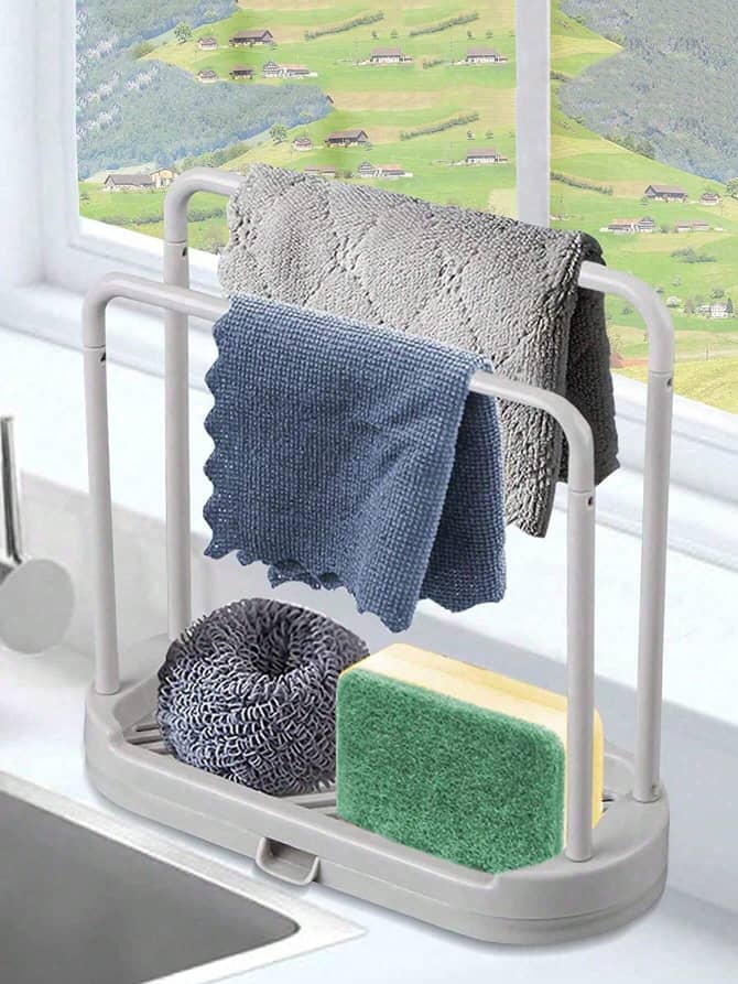 Grey Kitchen Sink Organizer Rack L023SN
