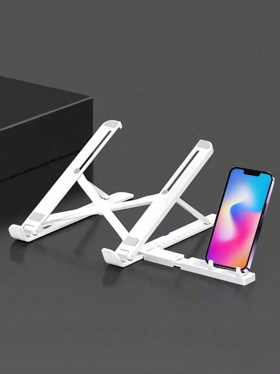2-In-1 Adjustable Laptop & Phone Stand