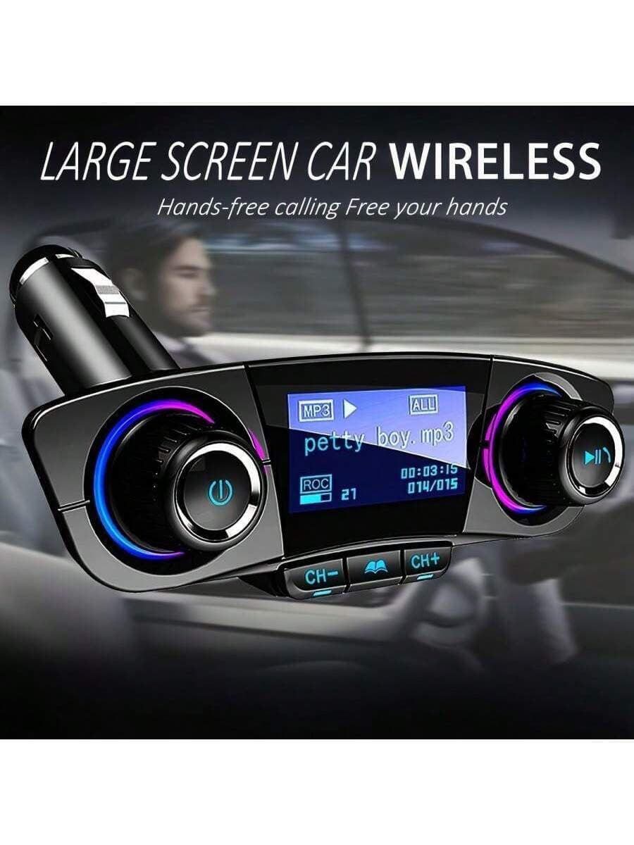 High-Definition Car MP3 Player & Wireless FM Transmitter - Seamless AUX Receiver, Multi-Function USB Music, Hands-Free Calling, Rapid Charger, Stylish Car & Phone Accessories #SN