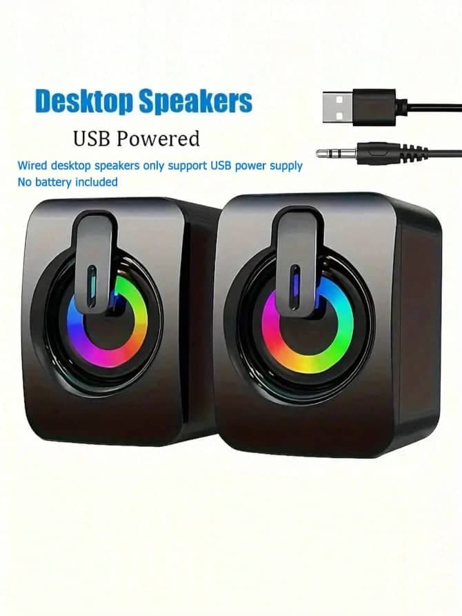 2.0 USB Mini Desktop Speakers
